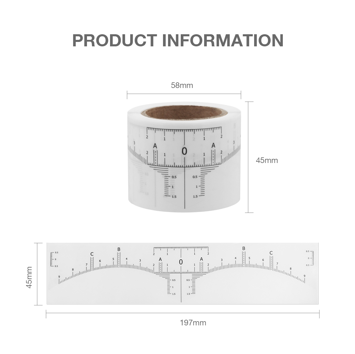 Disposable Eyebrow Ruler